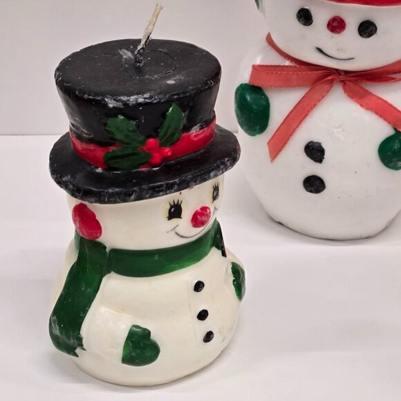 🎄 Vintage Christmas Candle Set – Snowmen, Santa & Caroler 🎄 - Picture 3 of 9